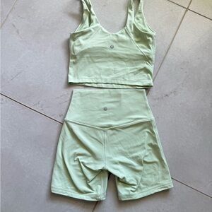 Lululemon Athletica Light Green Tank Top